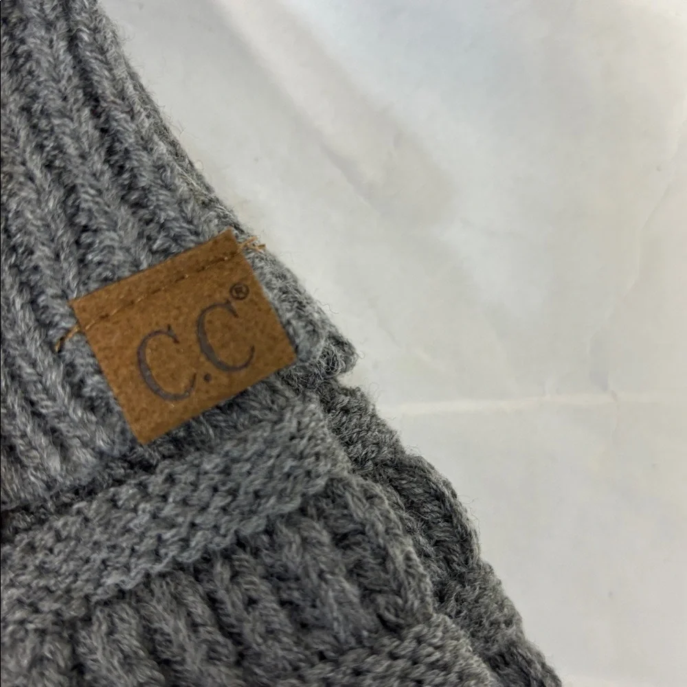 C.C Exclusives slate Gray smart tips Touchscreen compatible leather palm Gloves